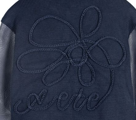 EMBROIDERED FLOWER VARSITY JACKET