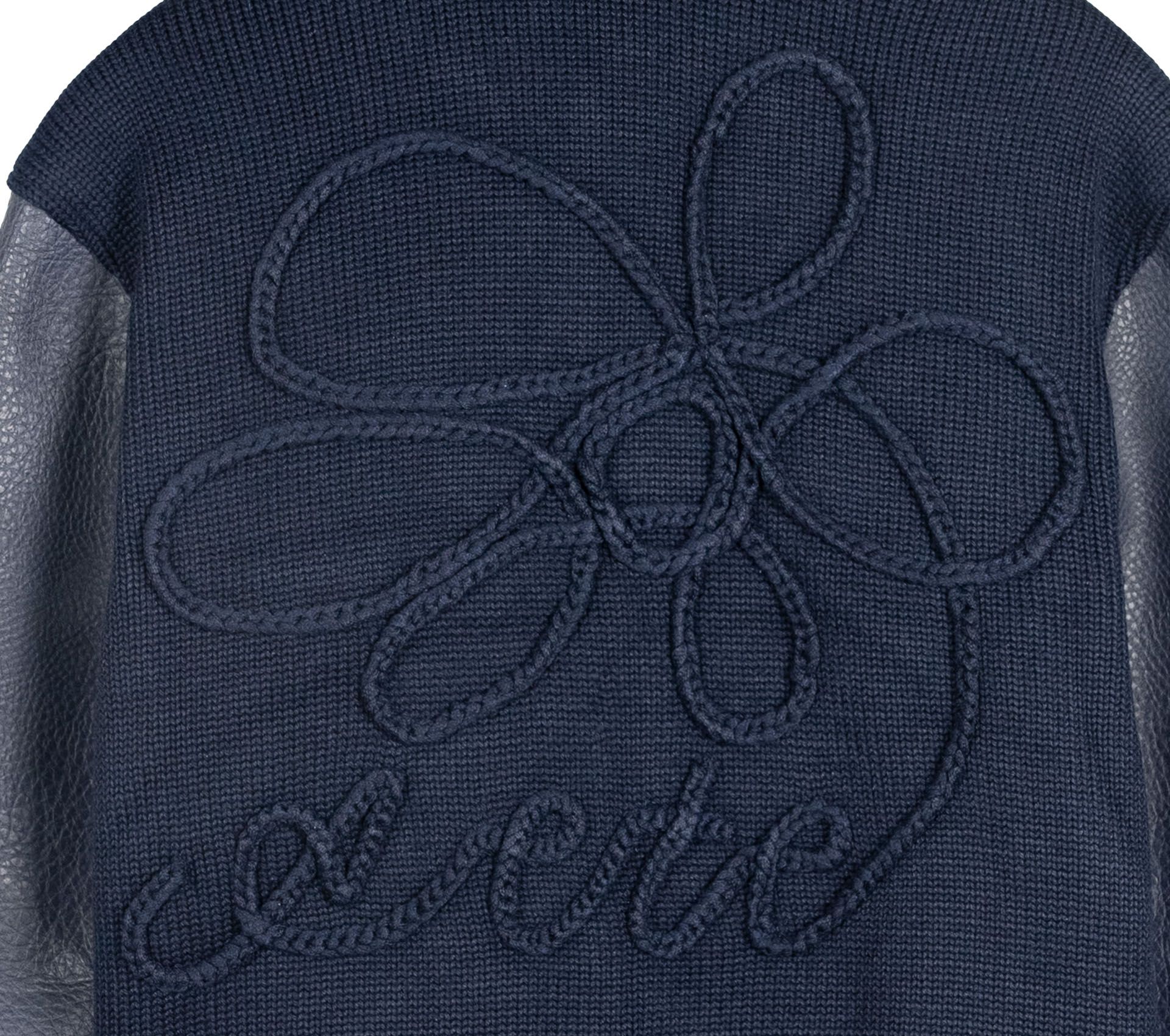 Image #1 of EMBROIDERED FLOWER VARSITY JACKET