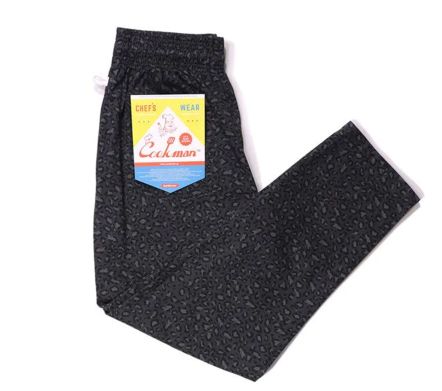 CHEF PANTS BLACK LEOPARD