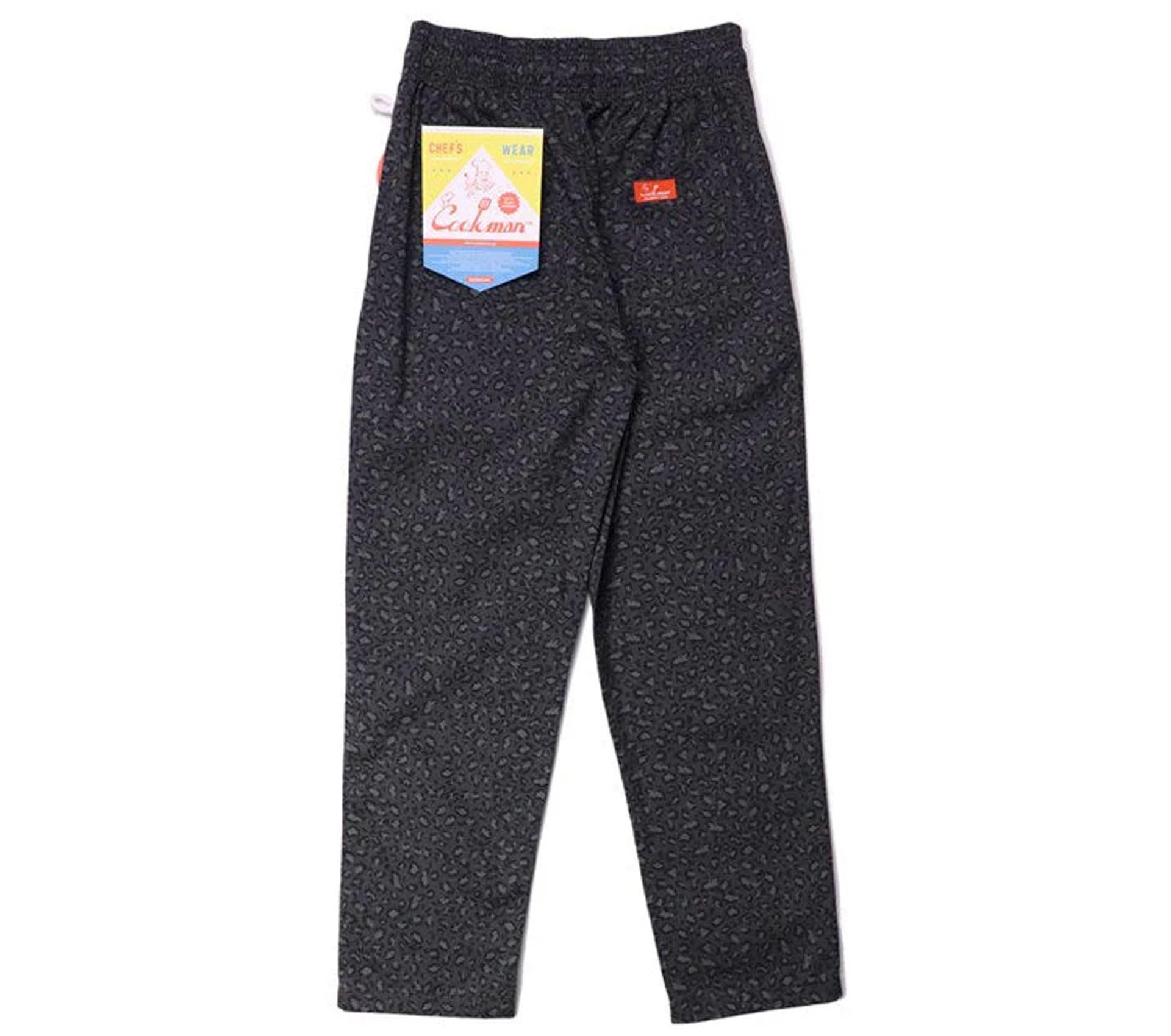 Image #3 of CHEF PANTS BLACK LEOPARD