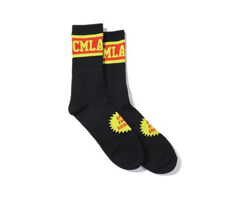 RIB CREW SOCKS CMLA LOGO BLACK