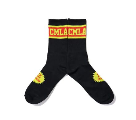 RIB CREW SOCKS CMLA LOGO BLACK