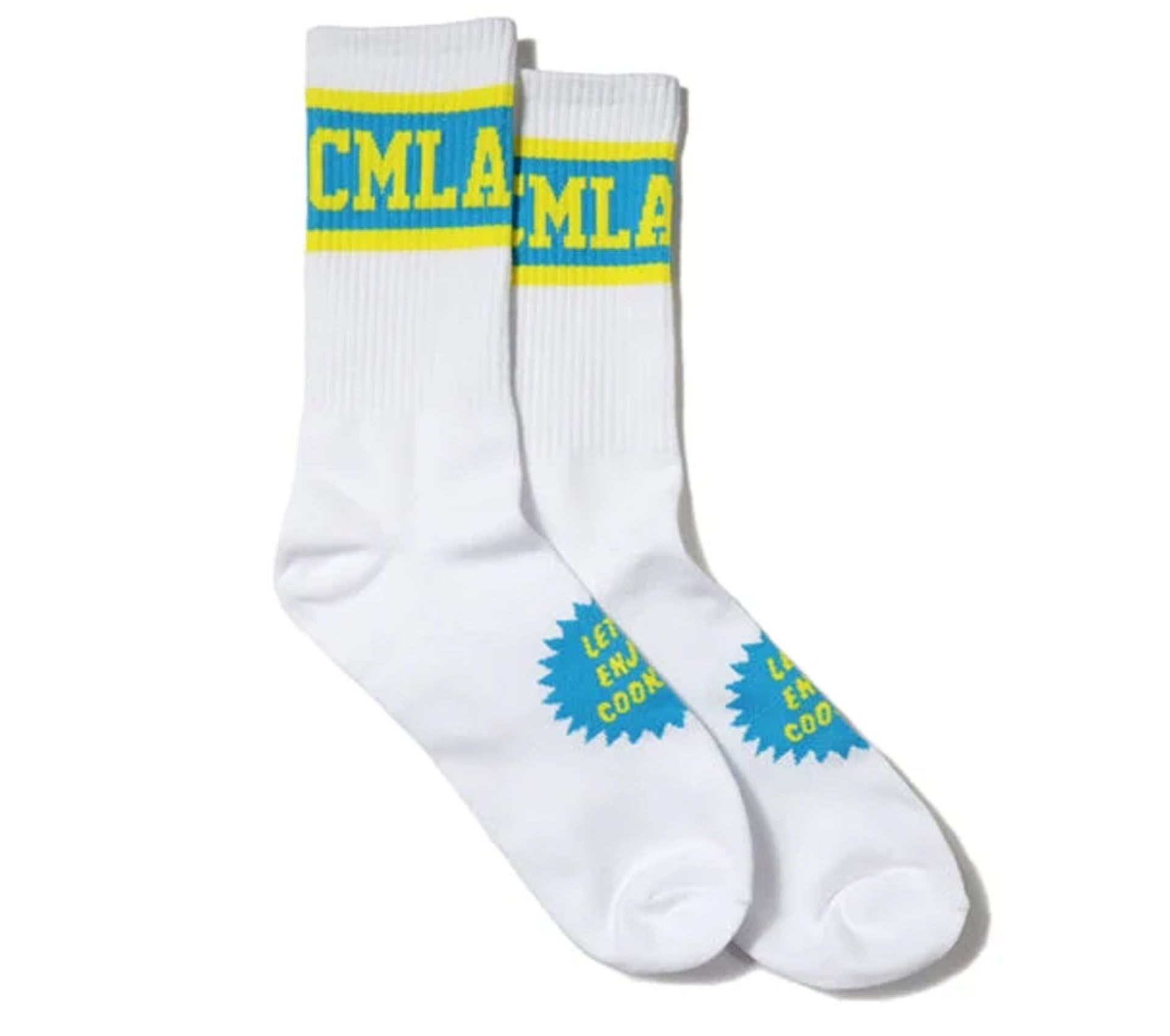 RIB CREW SOCKS CMLA LOGO WHITE