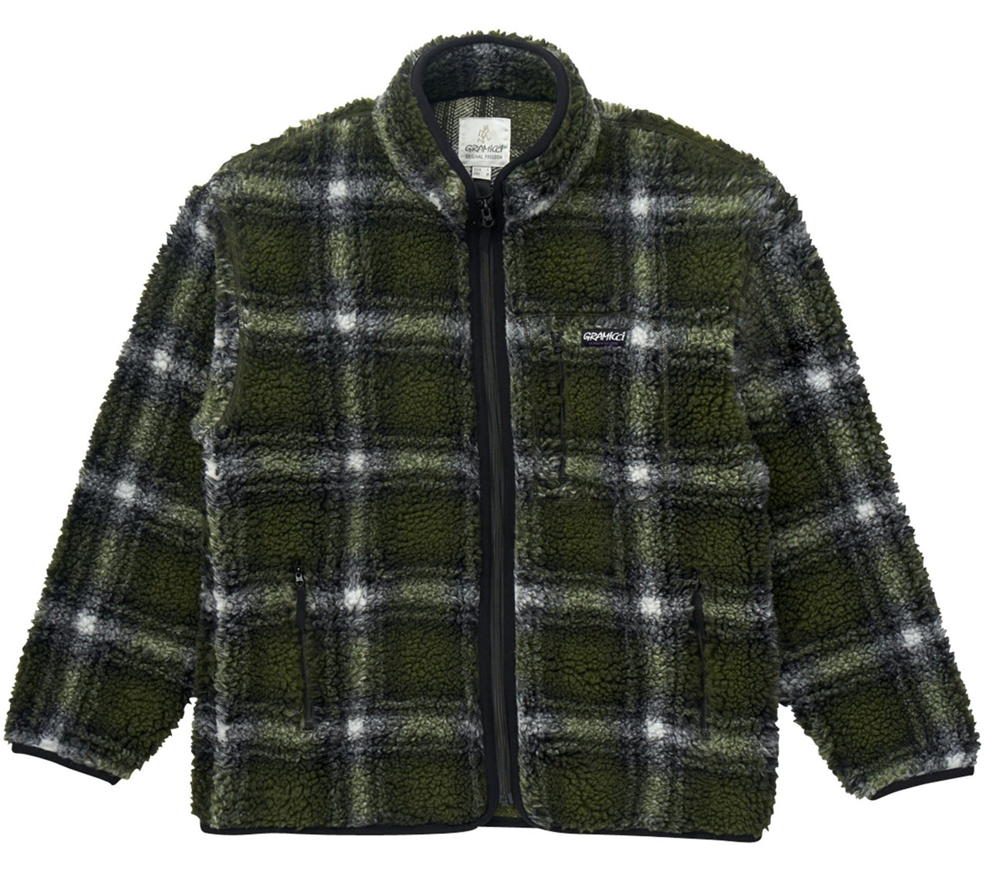 SHADOW PLAID SHERPA JACKET