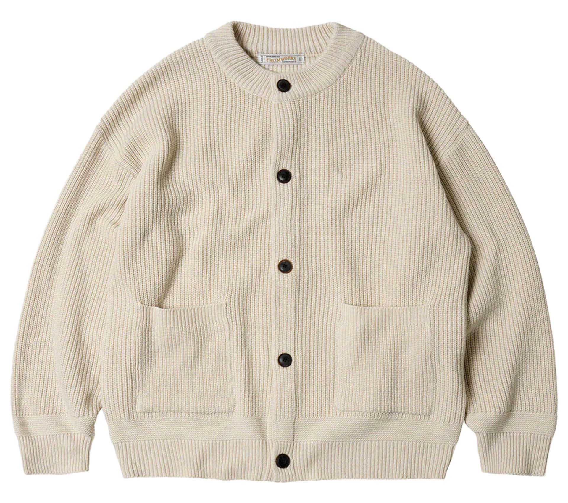 HEAVY WOOL ROUND CARDIGAN