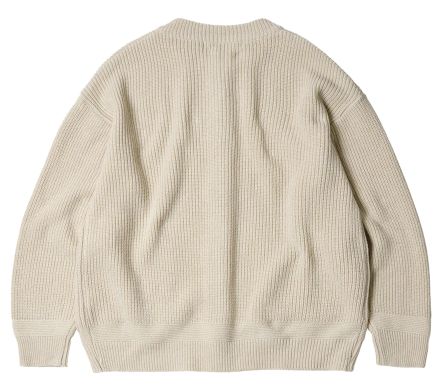 HEAVY WOOL ROUND CARDIGAN