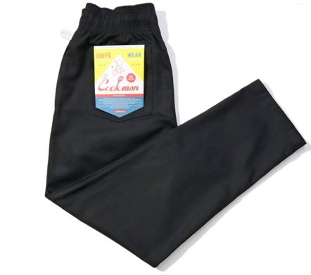 CHEF PANTS HERRINGBONE BLACK