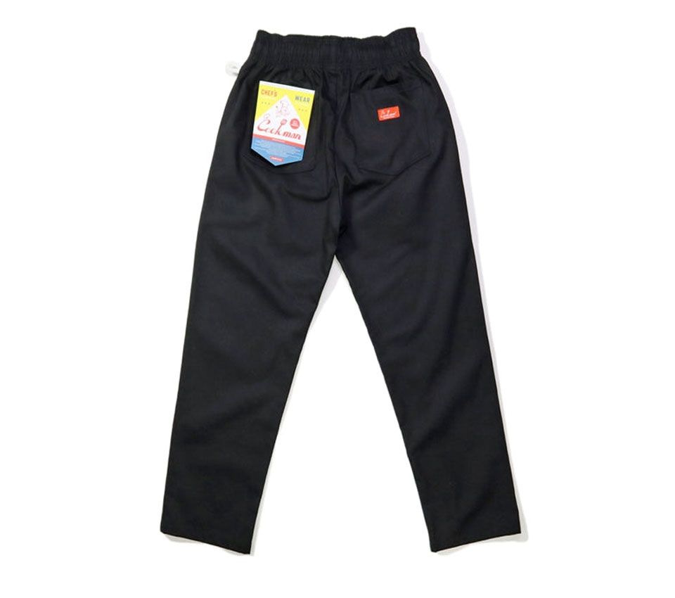 Image #2 of CHEF PANTS HERRINGBONE BLACK