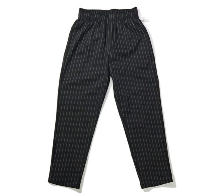 CHEF PANTS PINSTRIPE BLACK