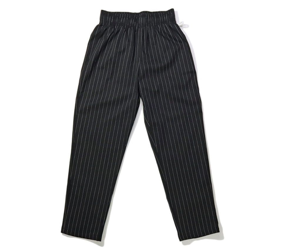 Image #1 of CHEF PANTS PINSTRIPE BLACK