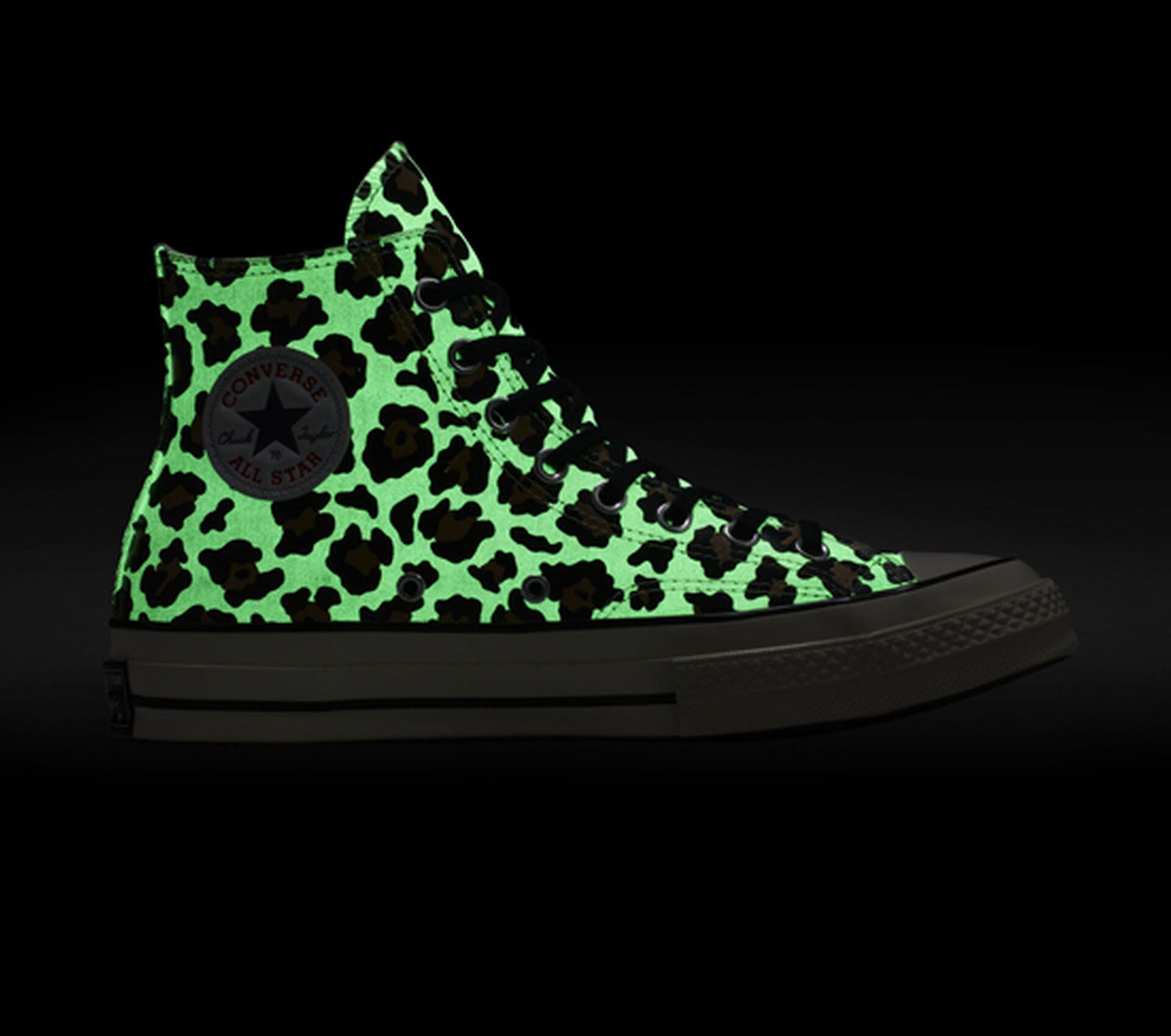 Image #1 of CHUCK TAYLOR 70 HIGH GLOW IN THE DARK LEOPARD PRINT