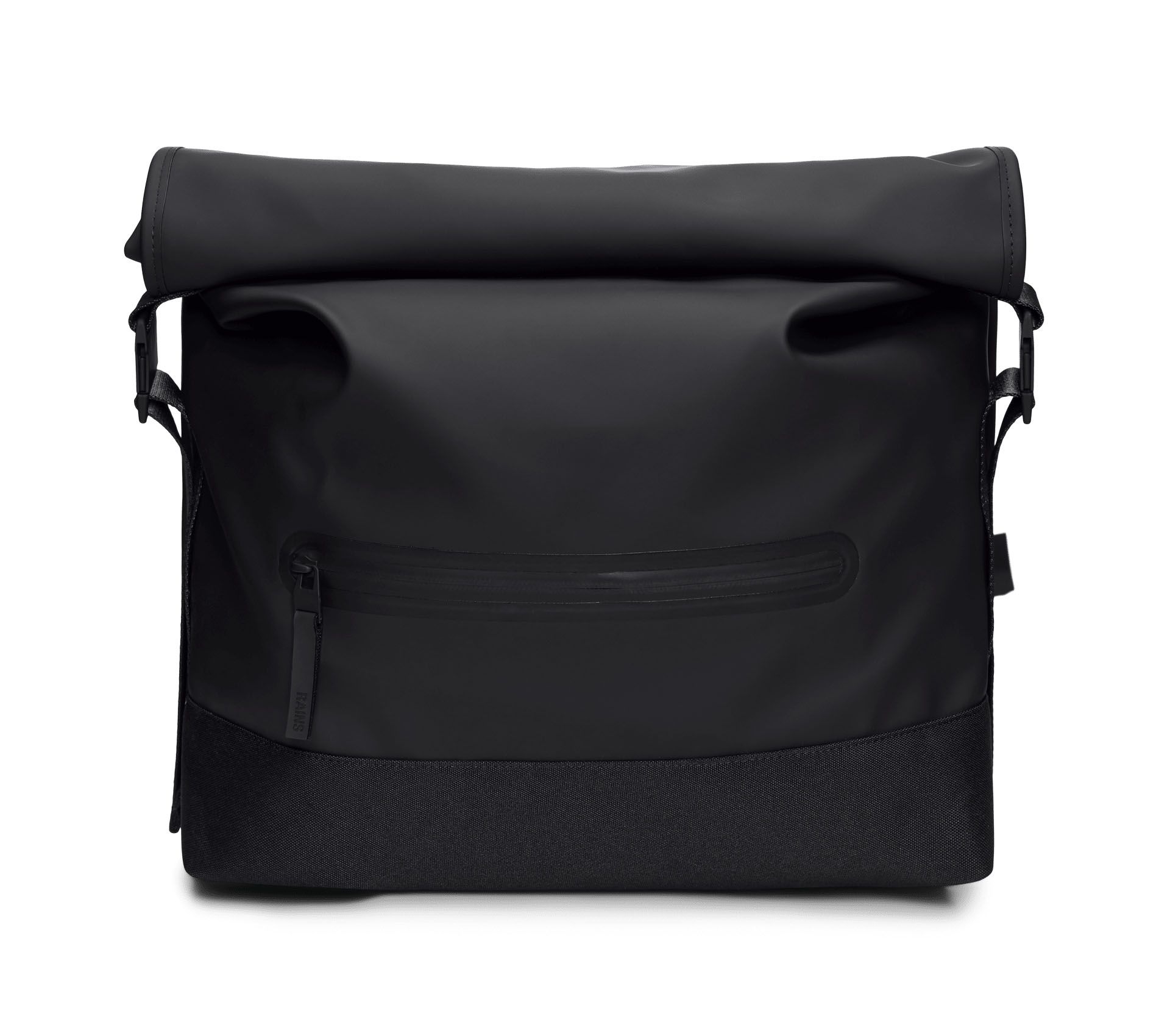 TRAIL ROLLTOP MESSENGER BAG BLACK