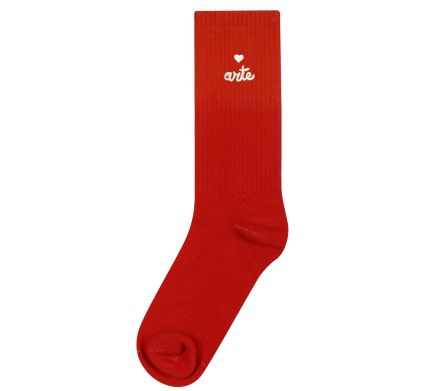 HEART LOGO SOCKS RED