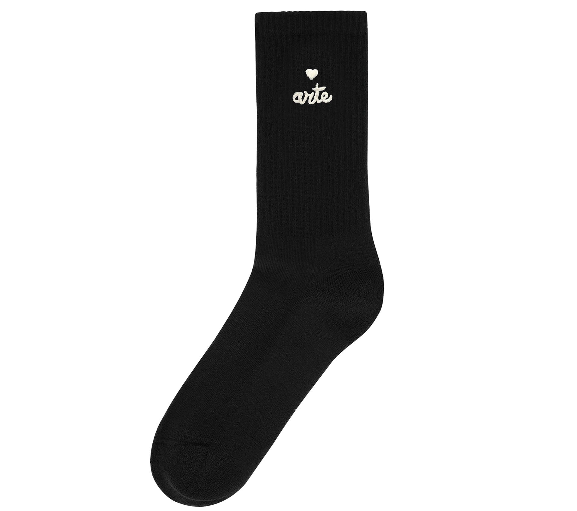 HEART LOGO SOCKS BLACK