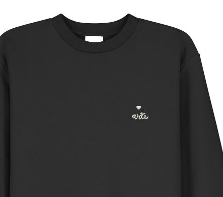 HEART CREWNECK BLACK