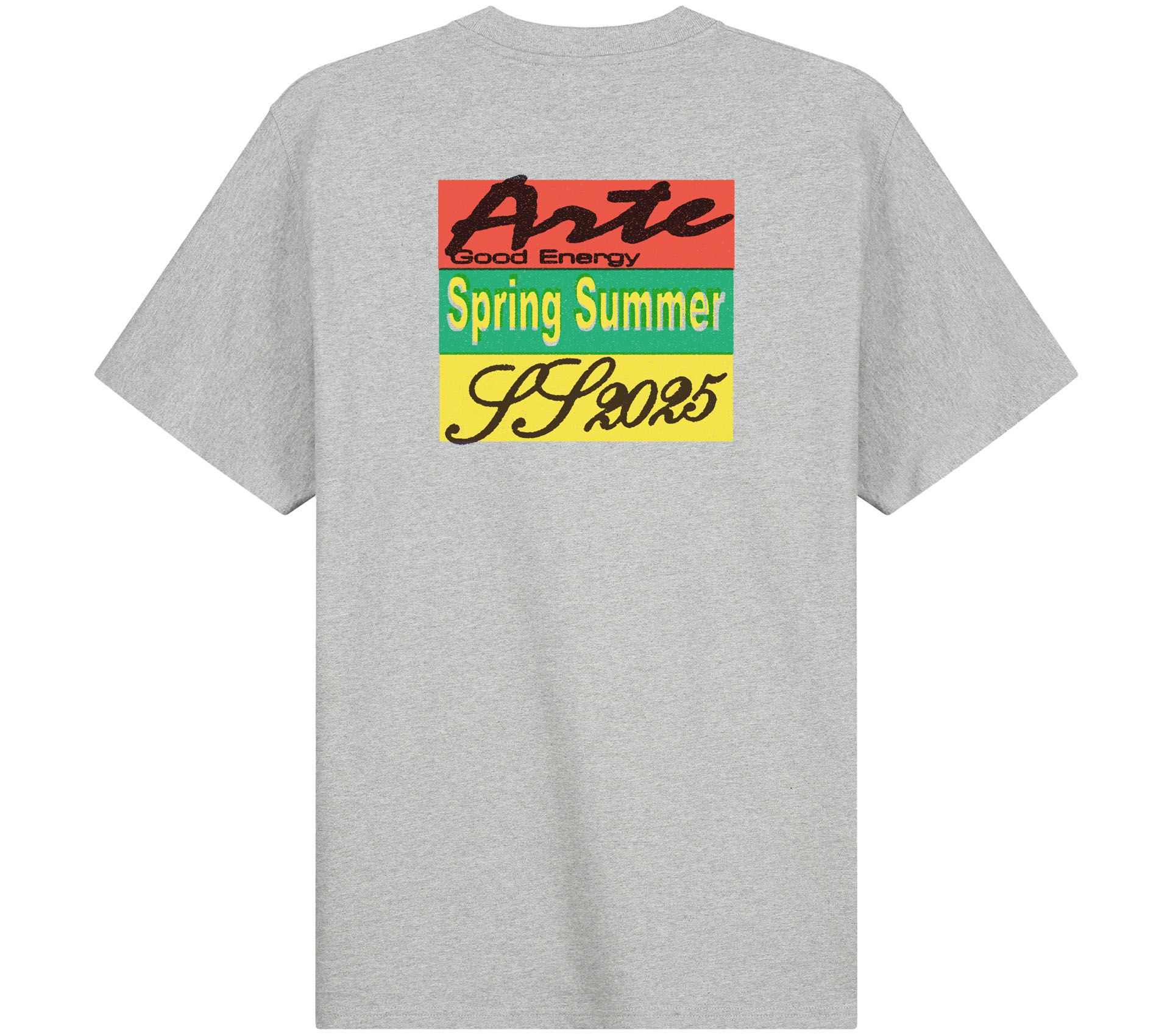 MULTICOLOR PRINT T-SHIRT GREY