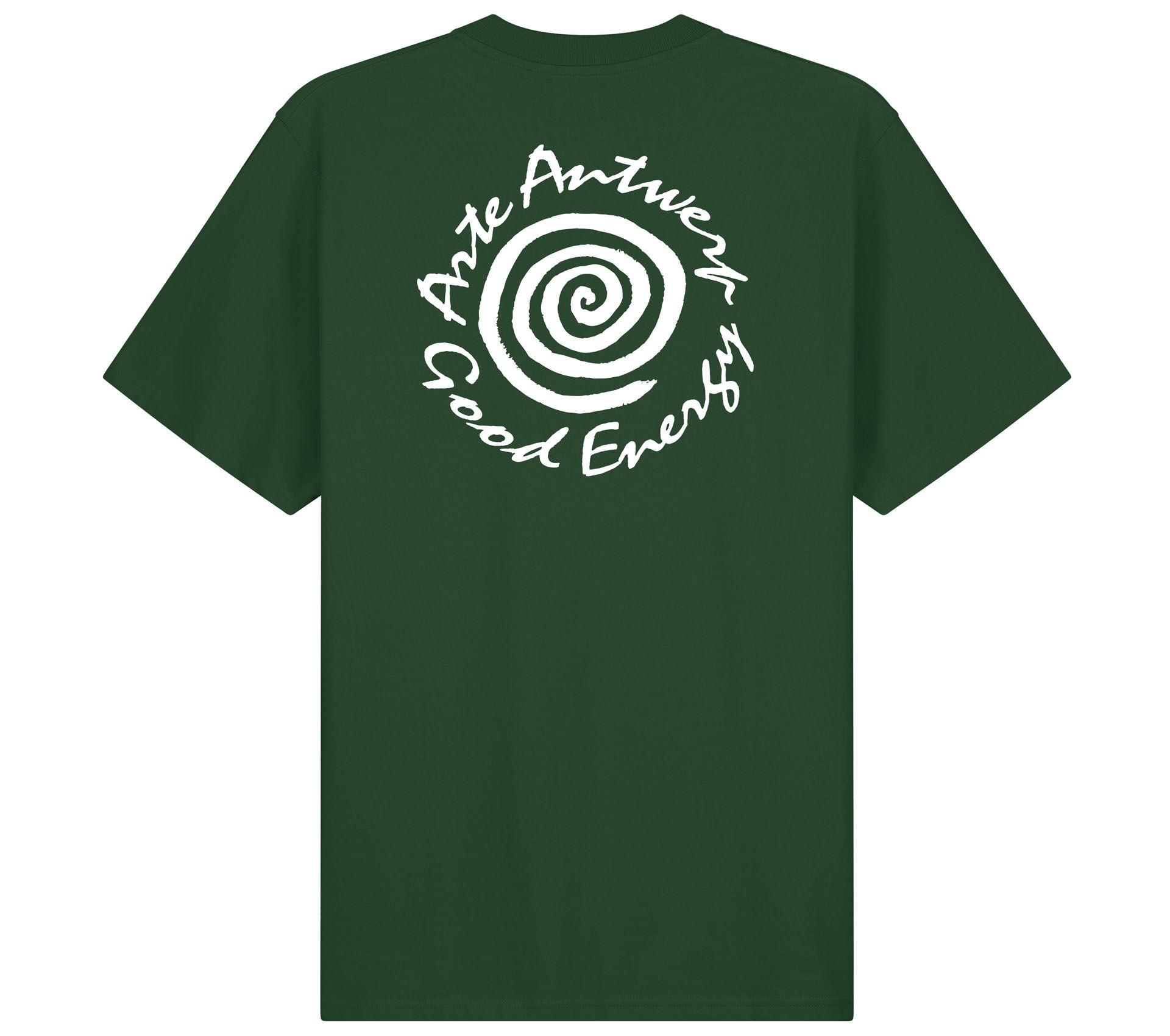 BIG SPIRAL PRINT T-SHIRT GREEN