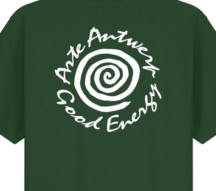 BIG SPIRAL PRINT T-SHIRT GREEN