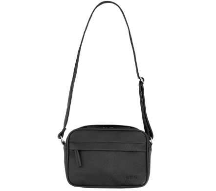 TEXTURE LEATHER BAG BLACK