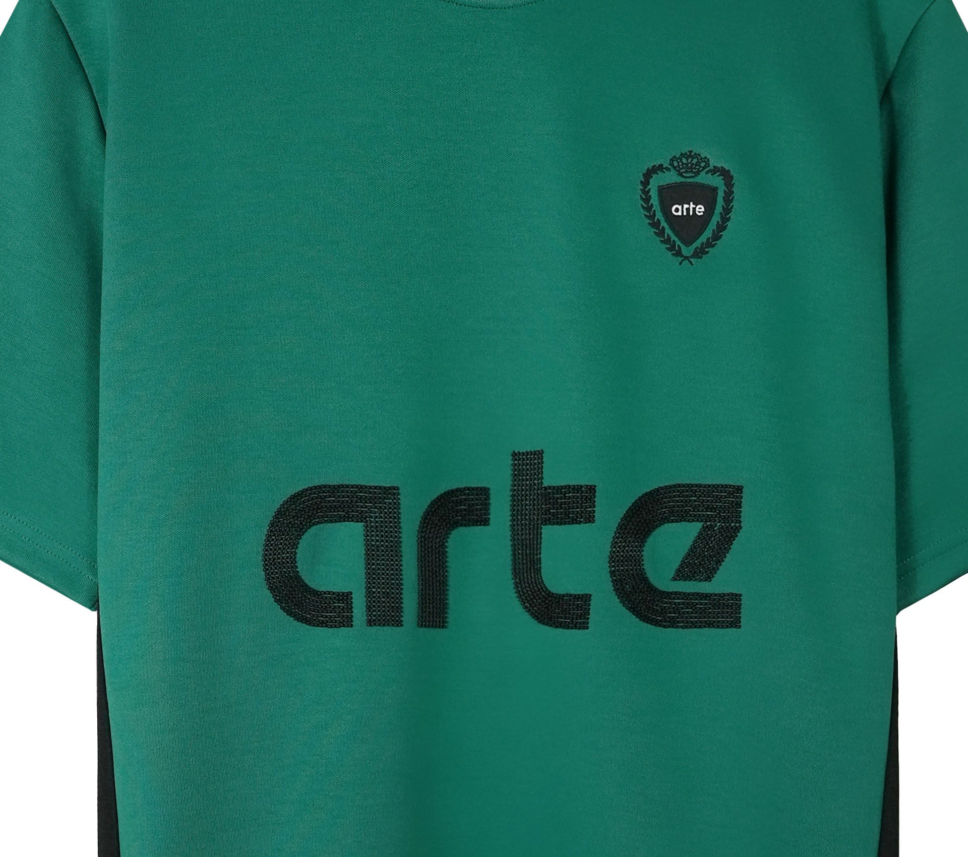 Image #1 of FOOTBALL T-SHIRT GREEN BLACK