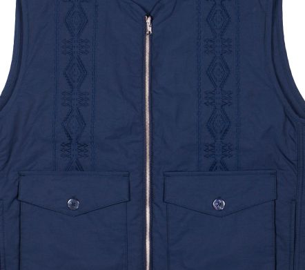 REVERSIBLE PARACHUTE LINER VEST NAVY