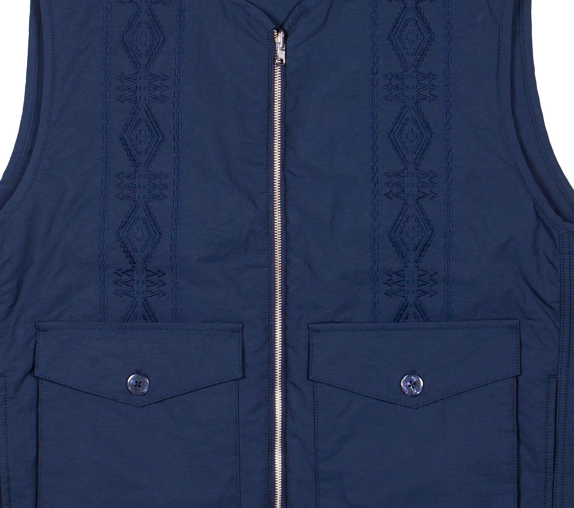 Image #1 of REVERSIBLE PARACHUTE LINER VEST NAVY