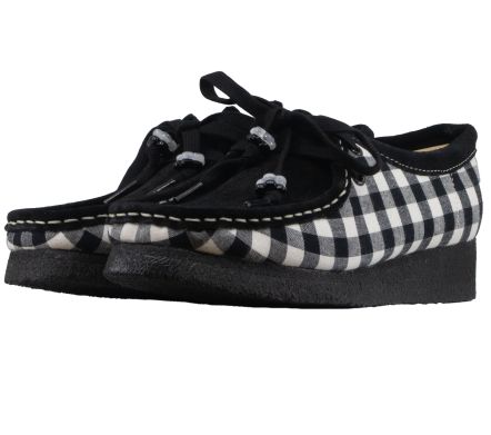 WALLABEE BLACK WHITE GINGHAM