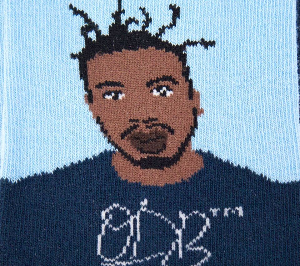 Image #1 of OL DIRTY BASTARD BLUE DRESS SOCKS