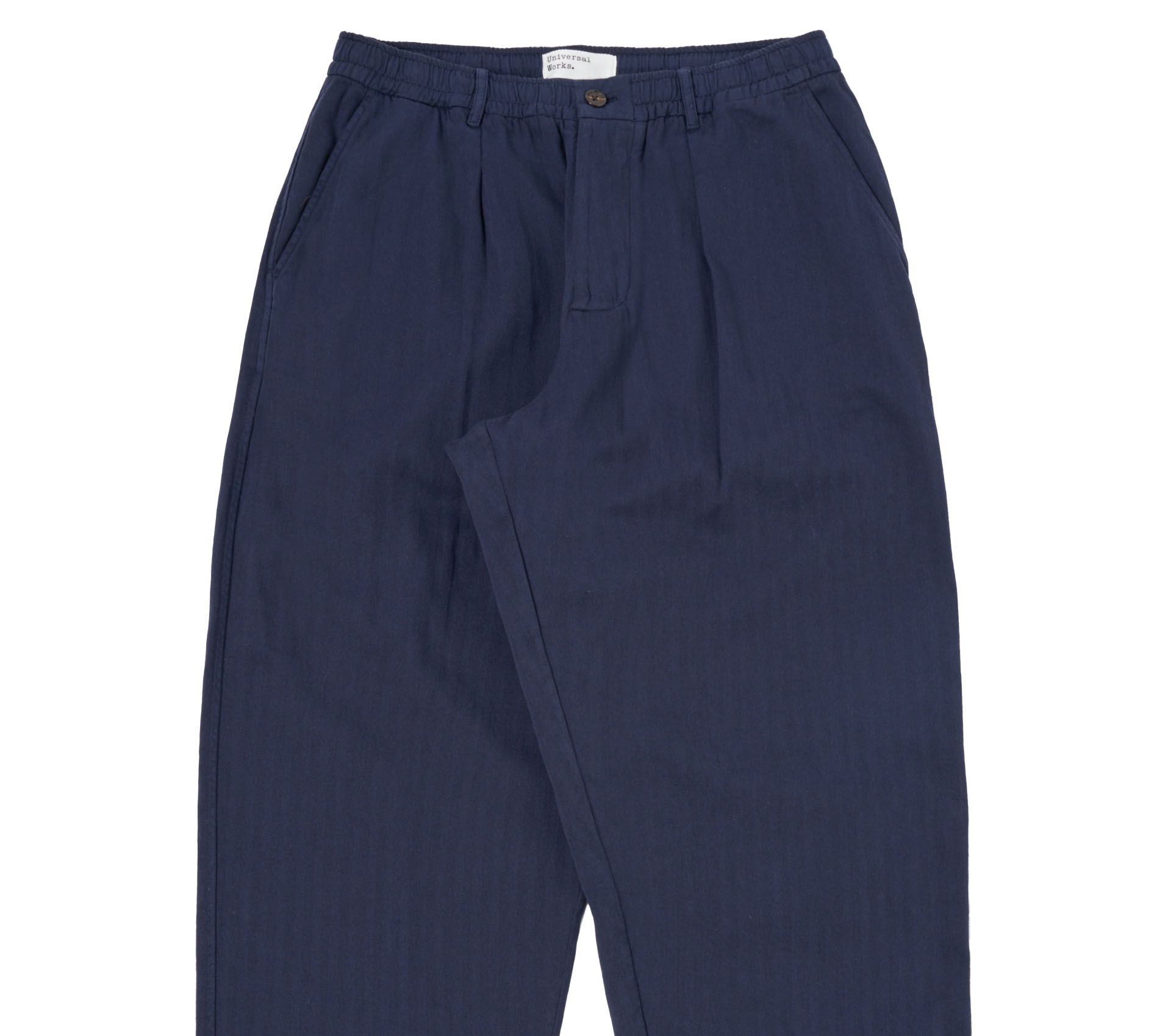 Image #1 of OXFORD PANT HERRINGBONE COTTON DARK NAVY