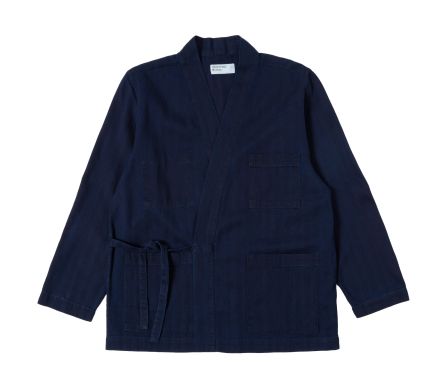 KYOTO WORK JACKET HERRINGBONE INDIGO