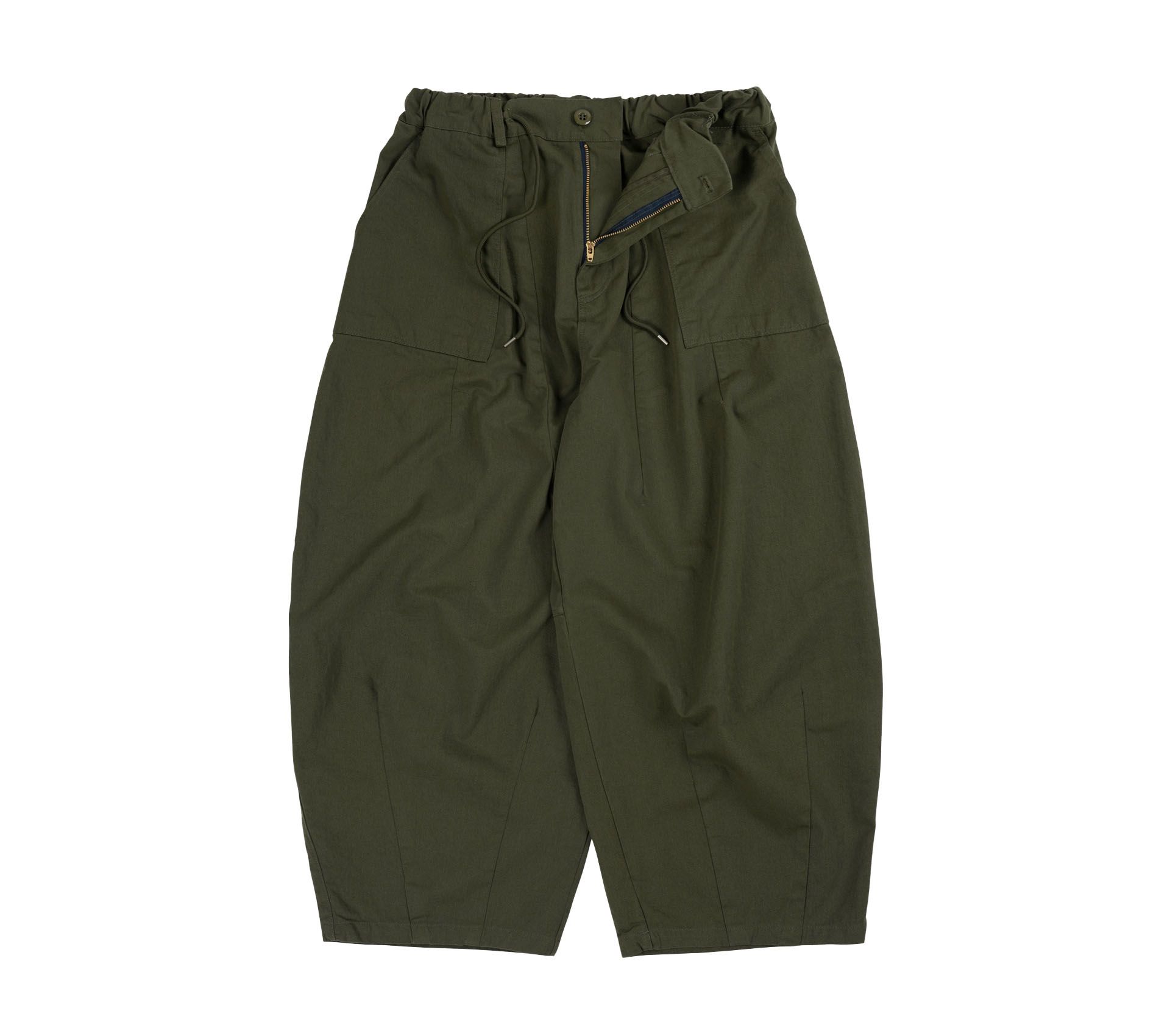 TWILL BALLOON PANTS OLIVE