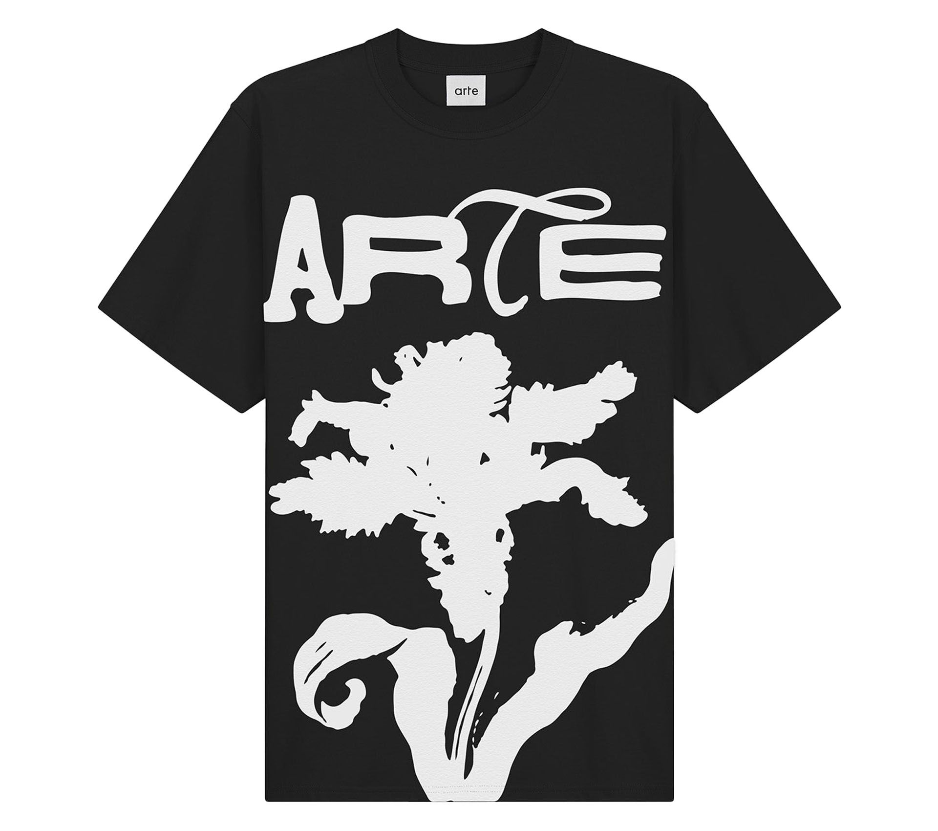 BIG FLOWER T-SHIRT BLACK