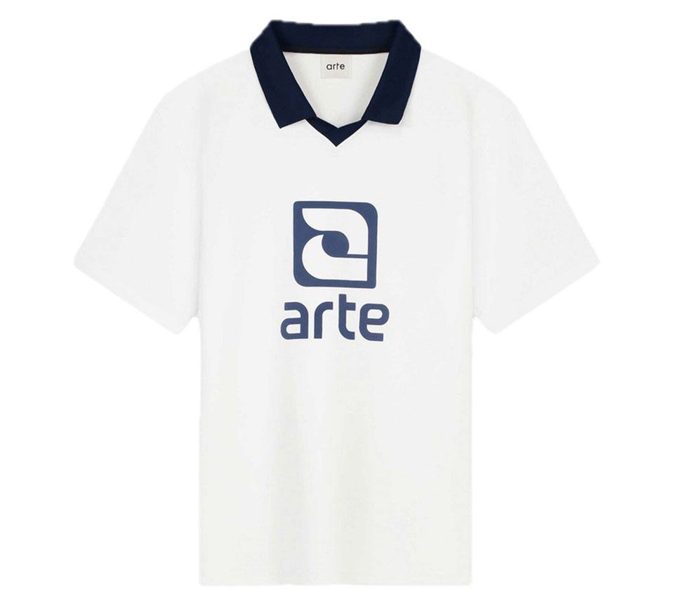 LOGO COLLAR T-SHIRT WHITE NAVY